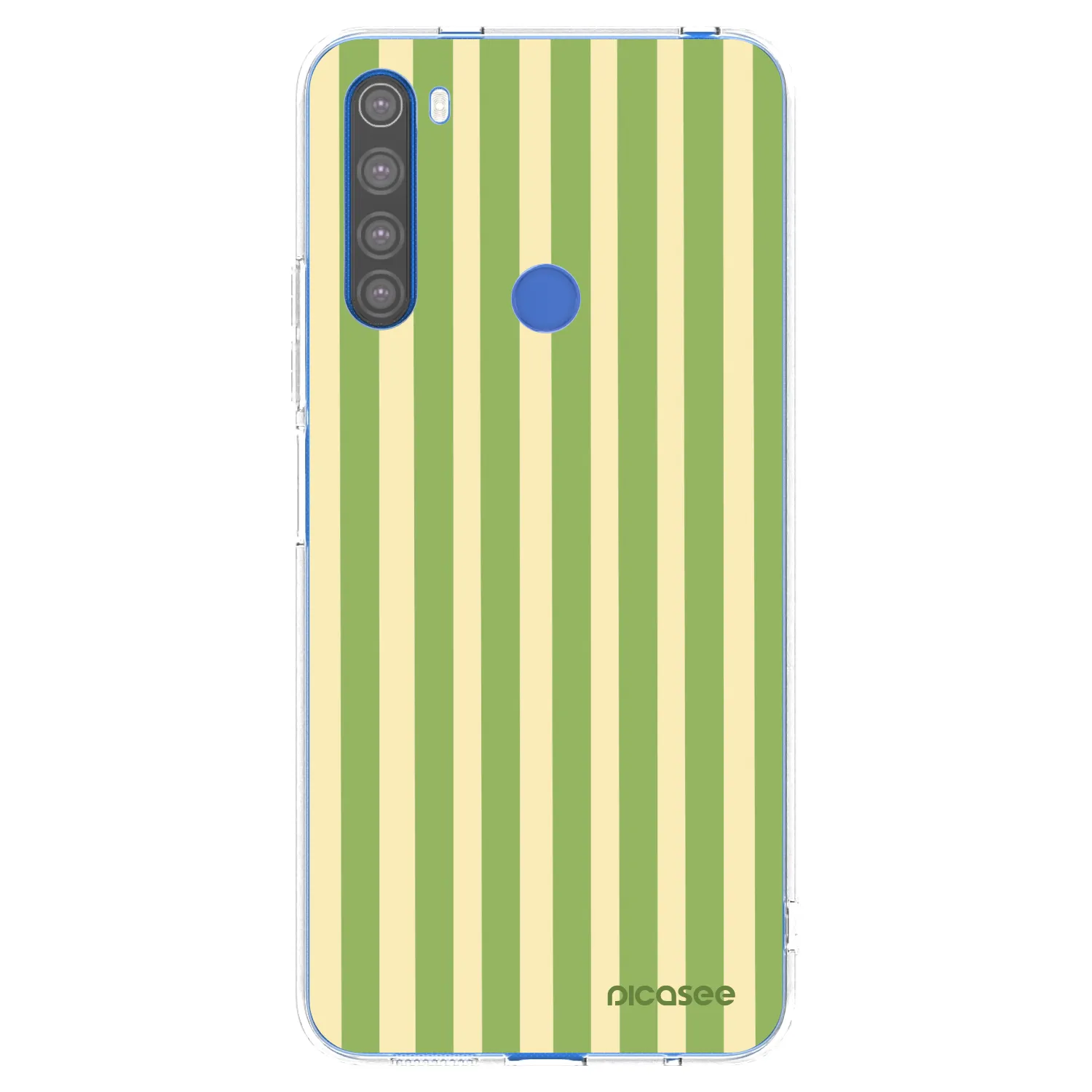 Picasee átlátszó szilikon tok az alábbi mobiltelefonokra Xiaomi Redmi Note 8T - Lines Matcha