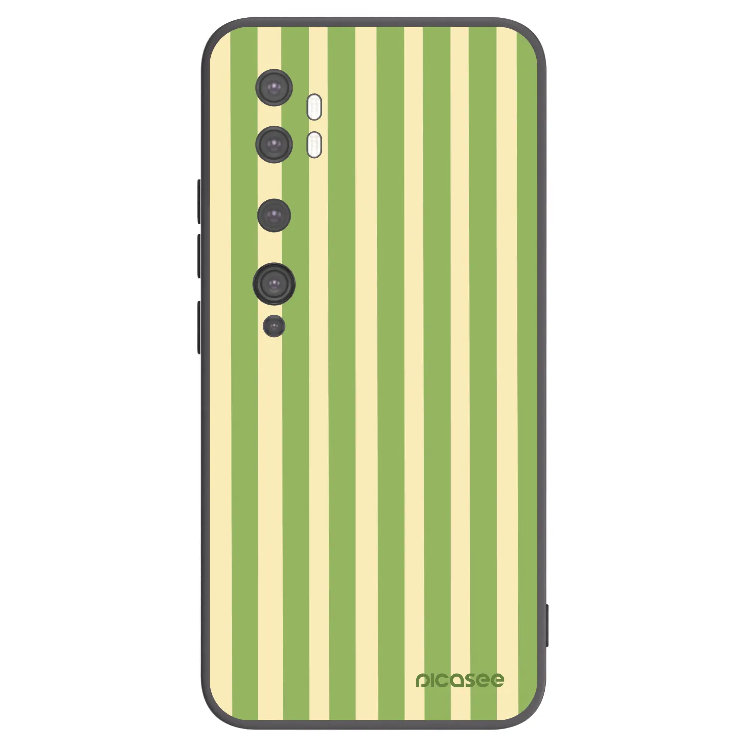 Picasee fekete szilikon tok az alábbi mobiltelefonokra Xiaomi Mi Note 10 (Pro) - Lines Matcha