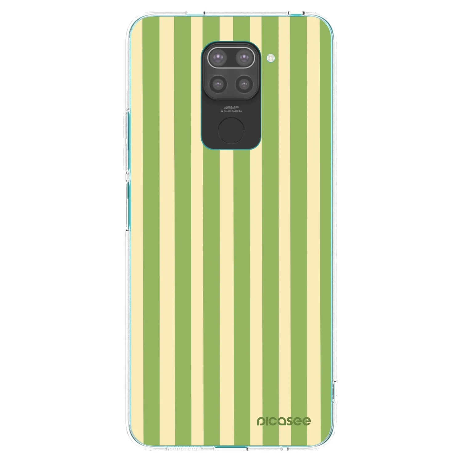 Picasee fekete szilikon tok az alábbi mobiltelefonokra Xiaomi Redmi Note 9 - Lines Matcha