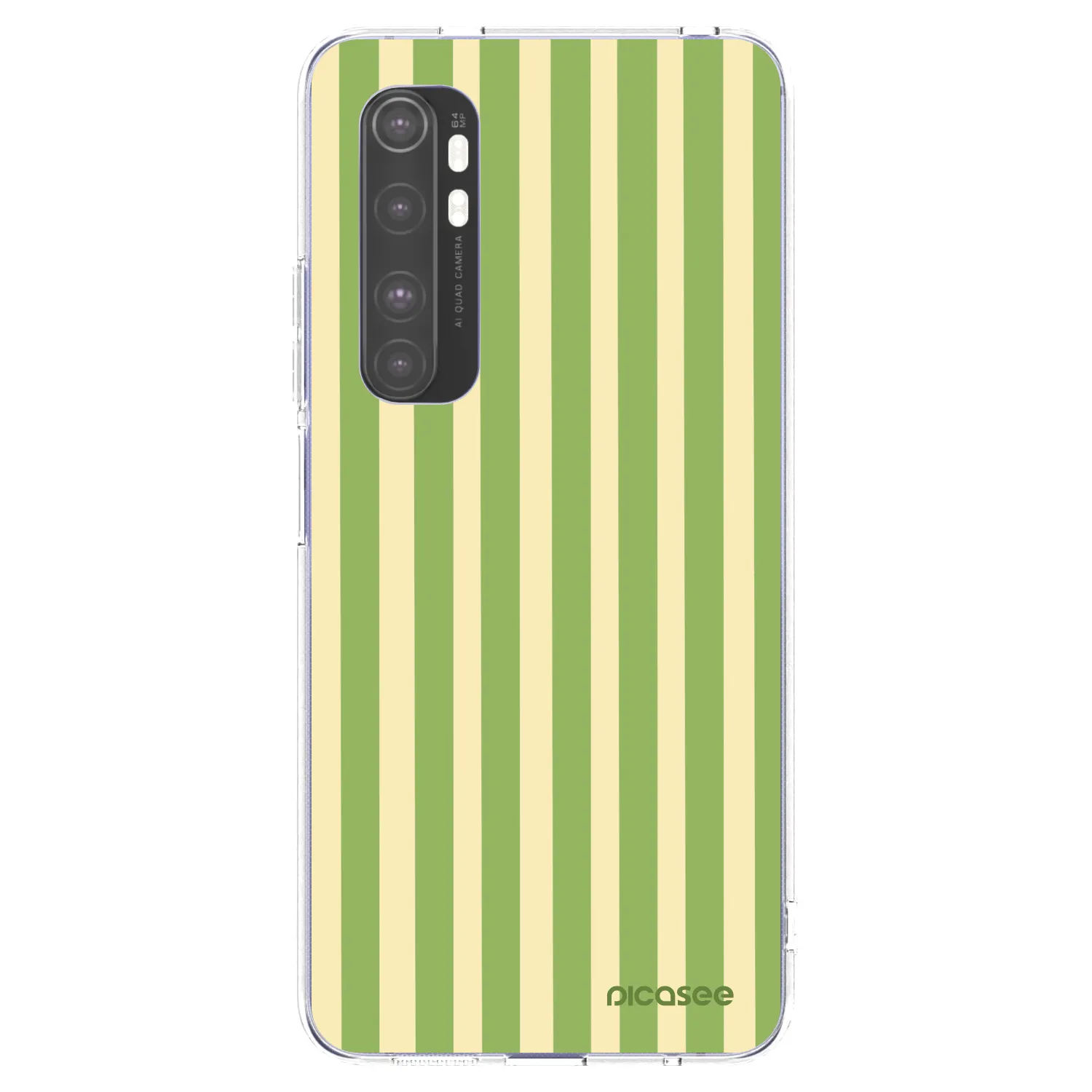 Picasee átlátszó szilikon tok az alábbi mobiltelefonokra Xiaomi Mi Note 10 Lite - Lines Matcha