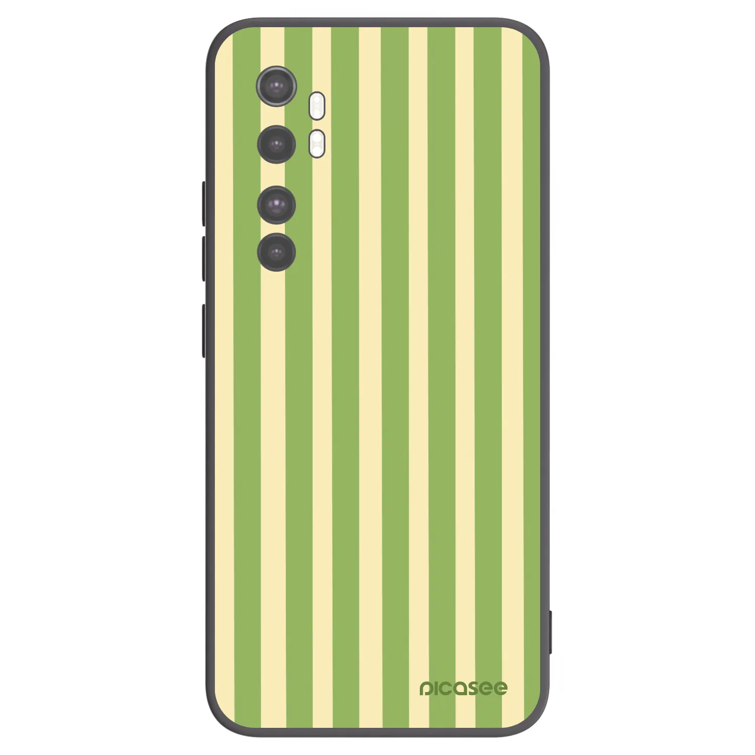 Picasee fekete szilikon tok az alábbi mobiltelefonokra Xiaomi Mi Note 10 Lite - Lines Matcha