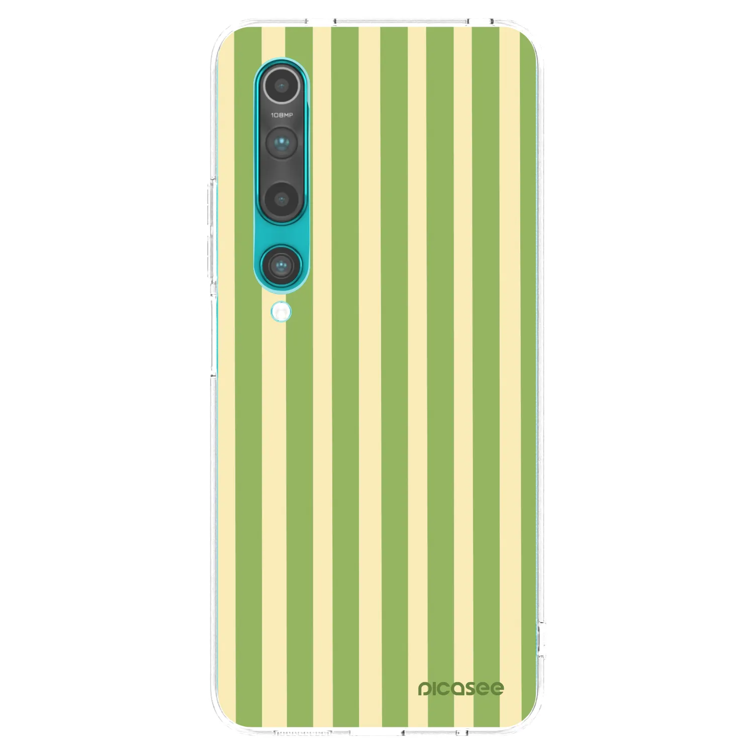 Picasee átlátszó szilikon tok az alábbi mobiltelefonokra Xiaomi Mi 10 - Lines Matcha