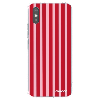 Picasee átlátszó szilikon tok az alábbi mobiltelefonokra Xiaomi Redmi 9A - Lines red