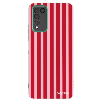 Picasee átlátszó szilikon tok az alábbi mobiltelefonokra Honor 10X Lite - Lines red
