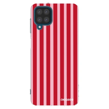 Picasee átlátszó szilikon tok az alábbi mobiltelefonokra Samsung Galaxy A12 A125F - Lines red