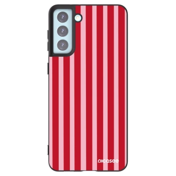 Picasee fekete szilikon tok az alábbi mobiltelefonokra Samsung Galaxy S21+ 5G G996F - Lines red