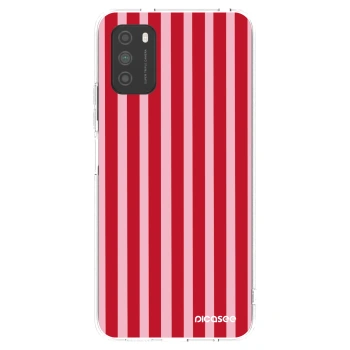 Picasee átlátszó szilikon tok az alábbi mobiltelefonokra Xiaomi Poco M3 - Lines red