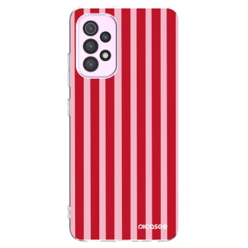 Picasee átlátszó szilikon tok az alábbi mobiltelefonokra Samsung Galaxy A32 5G A326B - Lines red