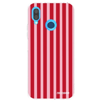 Picasee átlátszó szilikon tok az alábbi mobiltelefonokra Huawei P20 Lite - Lines red