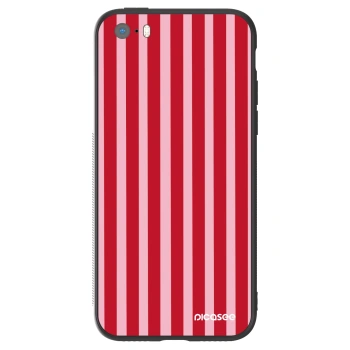 Szilikon tok erre a típusra Apple iPhone 5/5S/SE - Lines red