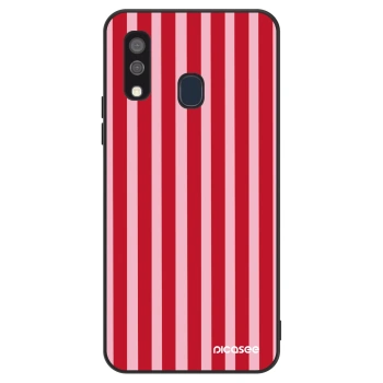 Szilikon tok erre a típusra Samsung Galaxy A40 A405F - Lines red