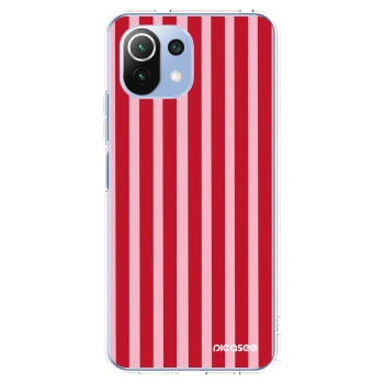 Picasee átlátszó szilikon tok az alábbi mobiltelefonokra Xiaomi Mi 11 Lite - Lines red