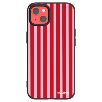 Picasee fekete szilikon tok az alábbi mobiltelefonokra Apple iPhone 13 - Lines red