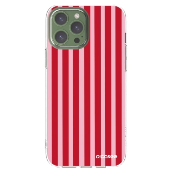 Picasee átlátszó szilikon tok az alábbi mobiltelefonokra Apple iPhone 13 Pro Max - Lines red
