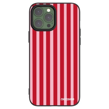 Picasee fekete szilikon tok az alábbi mobiltelefonokra Apple iPhone 13 Pro Max - Lines red