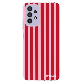Picasee átlátszó szilikon tok az alábbi mobiltelefonokra Samsung Galaxy A32 4G SM-A325F - Lines red