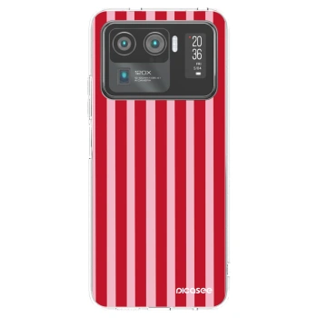 Picasee átlátszó szilikon tok az alábbi mobiltelefonokra Xiaomi Mi 11 Ultra - Lines red