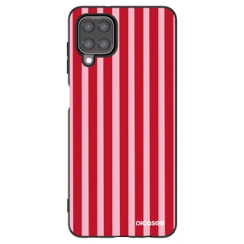 Picasee fekete szilikon tok az alábbi mobiltelefonokra Samsung Galaxy M12 M127F - Lines red