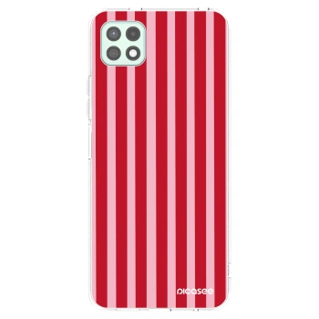 Picasee átlátszó szilikon tok az alábbi mobiltelefonokra Samsung Galaxy A22 A226B 5G - Lines red