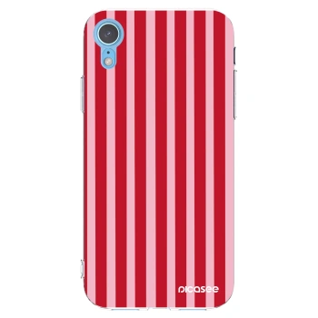 Picasee átlátszó szilikon tok az alábbi mobiltelefonokra Apple iPhone XR - Lines red