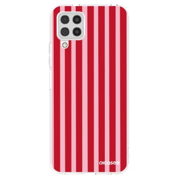 Picasee átlátszó szilikon tok az alábbi mobiltelefonokra Samsung Galaxy A22 A225F 4G - Lines red