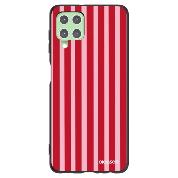 Picasee fekete szilikon tok az alábbi mobiltelefonokra Samsung Galaxy A22 A225F 4G - Lines red