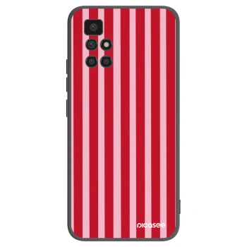 Picasee fekete szilikon tok az alábbi mobiltelefonokra Xiaomi Redmi 10 - Lines red