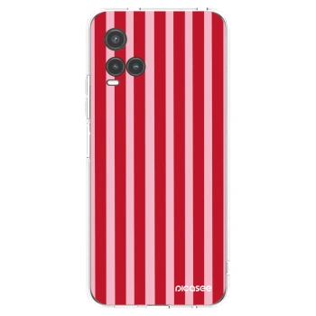 Picasee átlátszó szilikon tok az alábbi mobiltelefonokra Vivo Y33s - Lines red