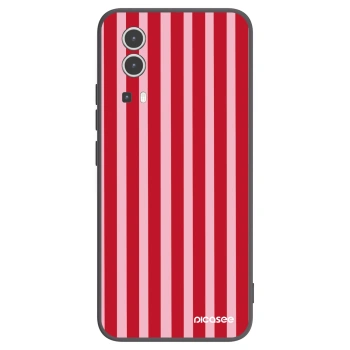 Picasee fekete szilikon tok az alábbi mobiltelefonokra Vivo Y72 5G - Lines red