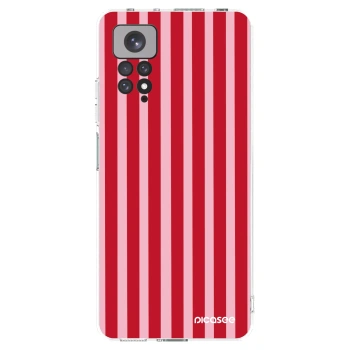Picasee átlátszó szilikon tok az alábbi mobiltelefonokra Xiaomi Redmi Note 11S 4G - Lines red