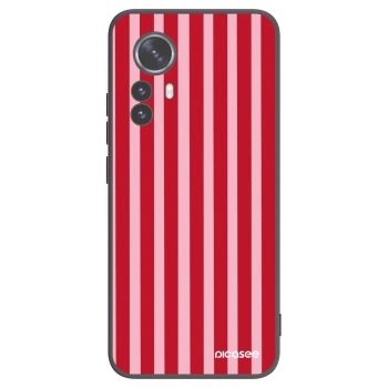 Picasee fekete szilikon tok az alábbi mobiltelefonokra Xiaomi 12 Pro - Lines red