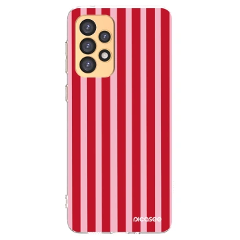 Picasee átlátszó szilikon tok az alábbi mobiltelefonokra Samsung Galaxy A33 5G A336 - Lines red