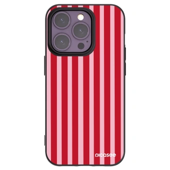 Picasee fekete szilikon tok az alábbi mobiltelefonokra Apple iPhone 14 Pro - Lines red