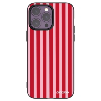 Picasee fekete szilikon tok az alábbi mobiltelefonokra Apple iPhone 14 Pro Max - Lines red