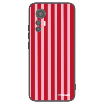 Picasee fekete szilikon tok az alábbi mobiltelefonokra Xiaomi 12 Lite - Lines red