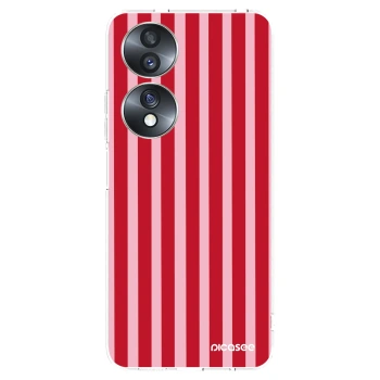Picasee átlátszó szilikon tok az alábbi mobiltelefonokra Honor 70 - Lines red
