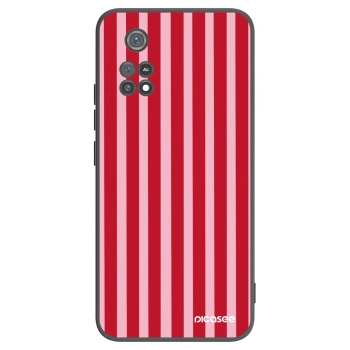 Picasee fekete szilikon tok az alábbi mobiltelefonokra Xiaomi Poco M4 Pro - Lines red