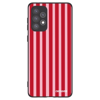 Picasee fekete szilikon tok az alábbi mobiltelefonokra Samsung Galaxy A73 5G - Lines red