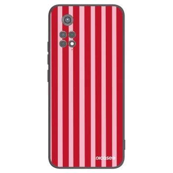 Picasee fekete szilikon tok az alábbi mobiltelefonokra Xiaomi Redmi Note 11S 5G - Lines red