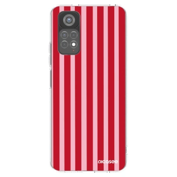 Picasee átlátszó szilikon tok az alábbi mobiltelefonokra Xiaomi Redmi Note 11S 5G - Lines red