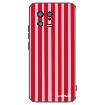 Picasee fekete szilikon tok az alábbi mobiltelefonokra Xiaomi 13 - Lines red