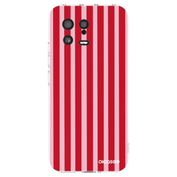 Picasee átlátszó szilikon tok az alábbi mobiltelefonokra Xiaomi 13 - Lines red
