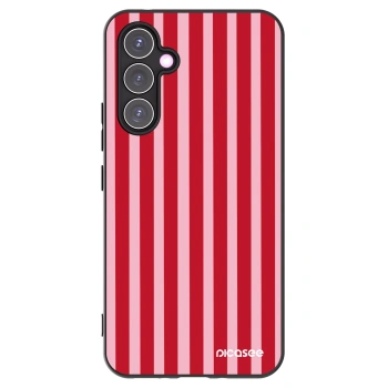 Picasee fekete szilikon tok az alábbi mobiltelefonokra Samsung Galaxy A54 5G A546B - Lines red