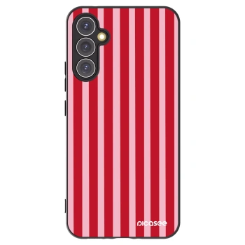 Picasee fekete szilikon tok az alábbi mobiltelefonokra Samsung Galaxy A34 5G A346B - Lines red