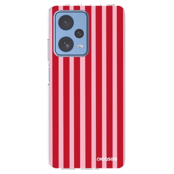 Picasee átlátszó szilikon tok az alábbi mobiltelefonokra Xiaomi Redmi Note 12 Pro 5G - Lines red
