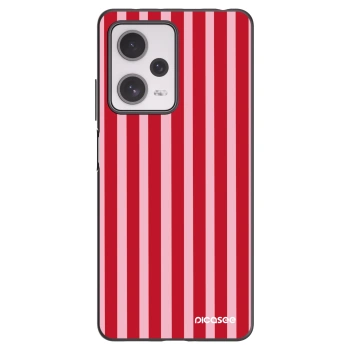 Picasee fekete szilikon tok az alábbi mobiltelefonokra Xiaomi Redmi Note 12 Pro+ 5G - Lines red