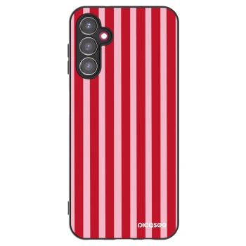 Picasee fekete szilikon tok az alábbi mobiltelefonokra Samsung Galaxy A14 5G A146P - Lines red