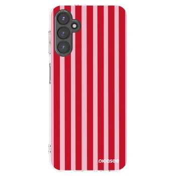 Picasee átlátszó szilikon tok az alábbi mobiltelefonokra Samsung Galaxy A14 5G A146P - Lines red