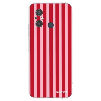 Picasee átlátszó szilikon tok az alábbi mobiltelefonokra Xiaomi Redmi 12C - Lines red