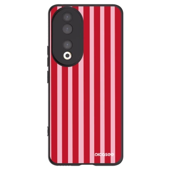 Picasee fekete szilikon tok az alábbi mobiltelefonokra Honor 90 5G - Lines red
